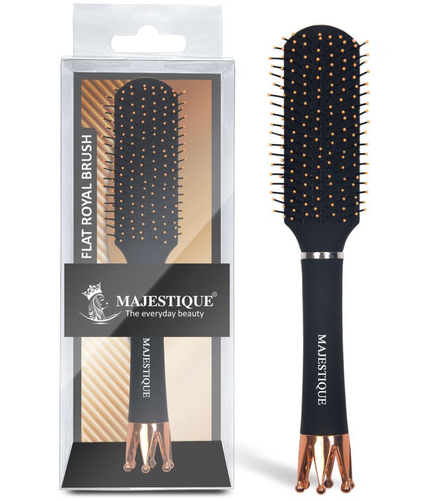     			Majestique Crown Series Flat Hair Brush Wet & Dry Hair-Row Smoothing Detangling for Women and Men