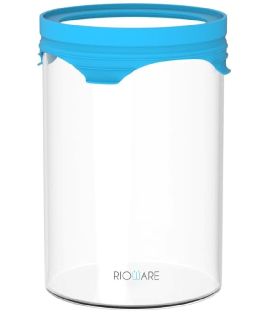     			Rioware Grocery Container Glass Blue Multi-Purpose Container ( Set of 1 )