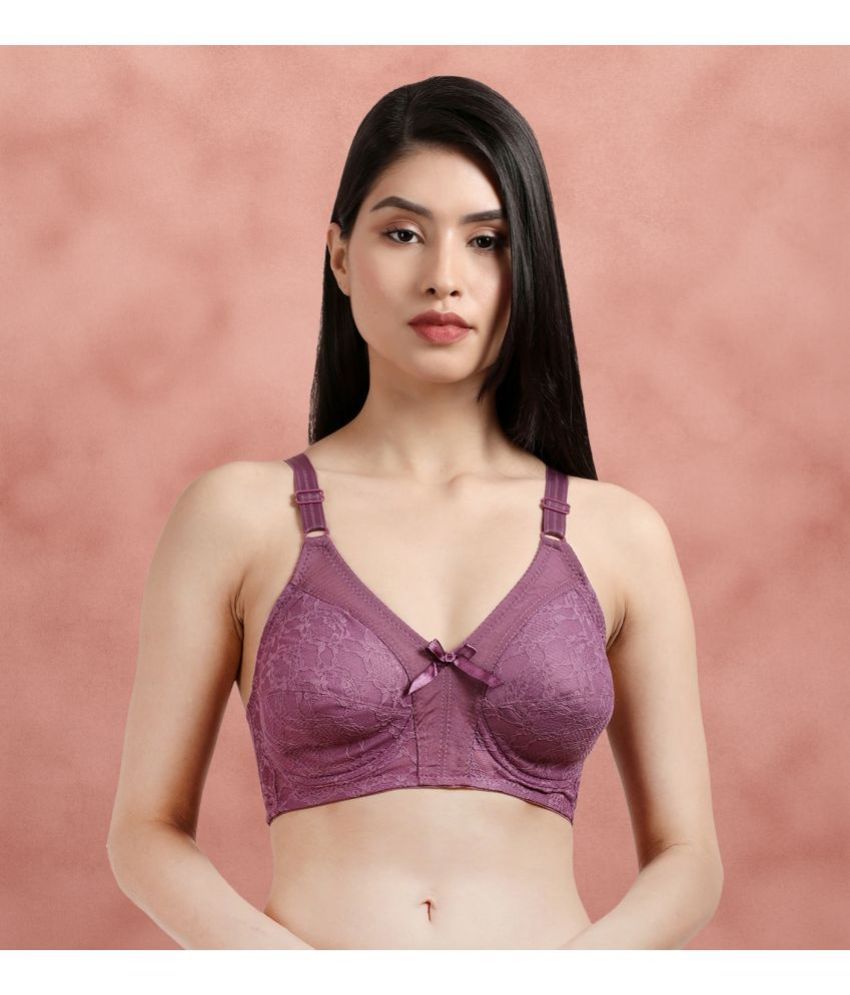     			Susie Purple Lace Lightly Padded Women's Minimizer Bra ( Pack of 1 )