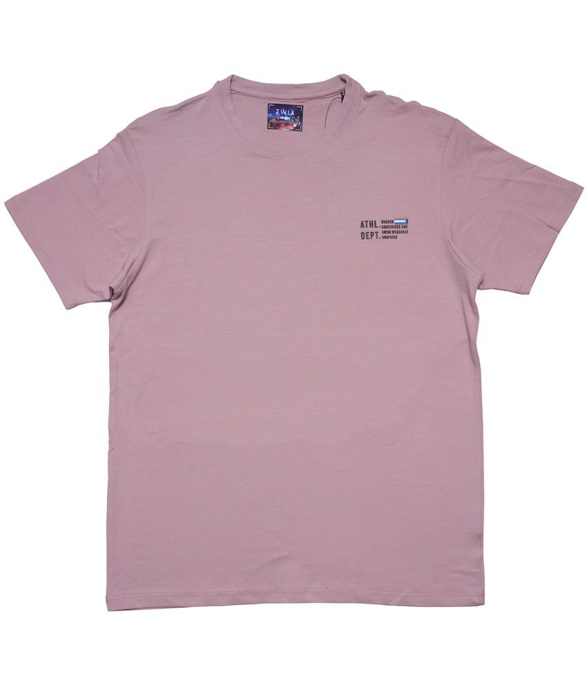     			Twix Pink Cotton Blend Boy's T-Shirt ( Pack of 1 )