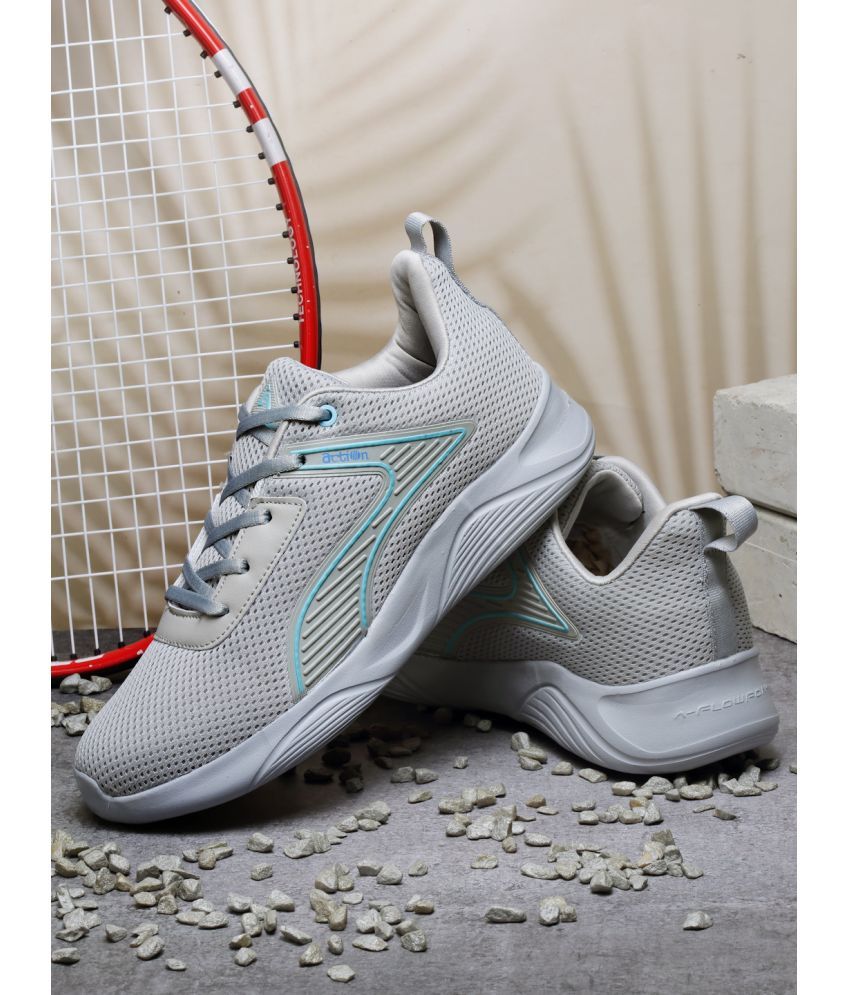     			Action Sports Shoes For Men Light Grey Men's Sports Running Shoes