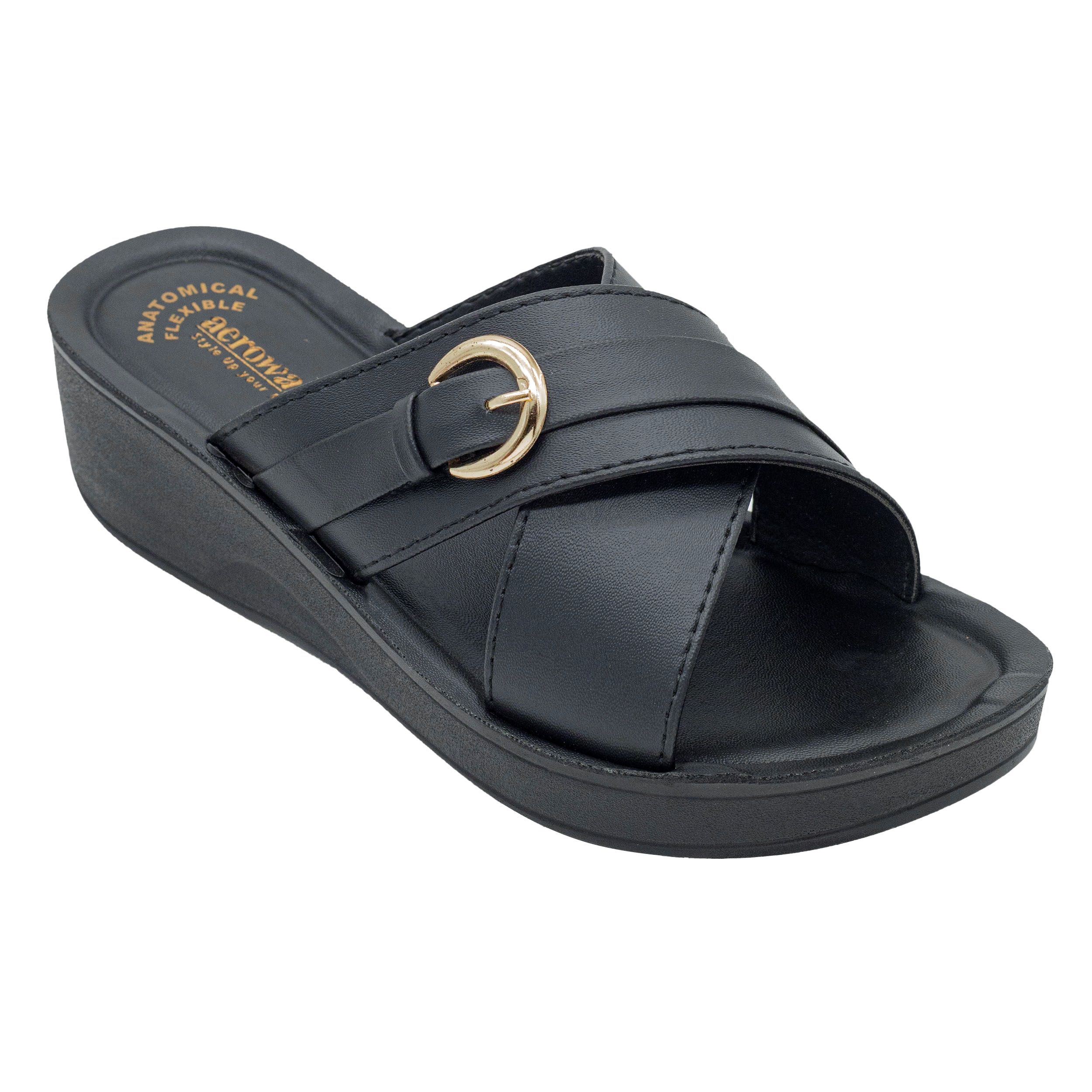     			Aerowalk Black Women's Flats