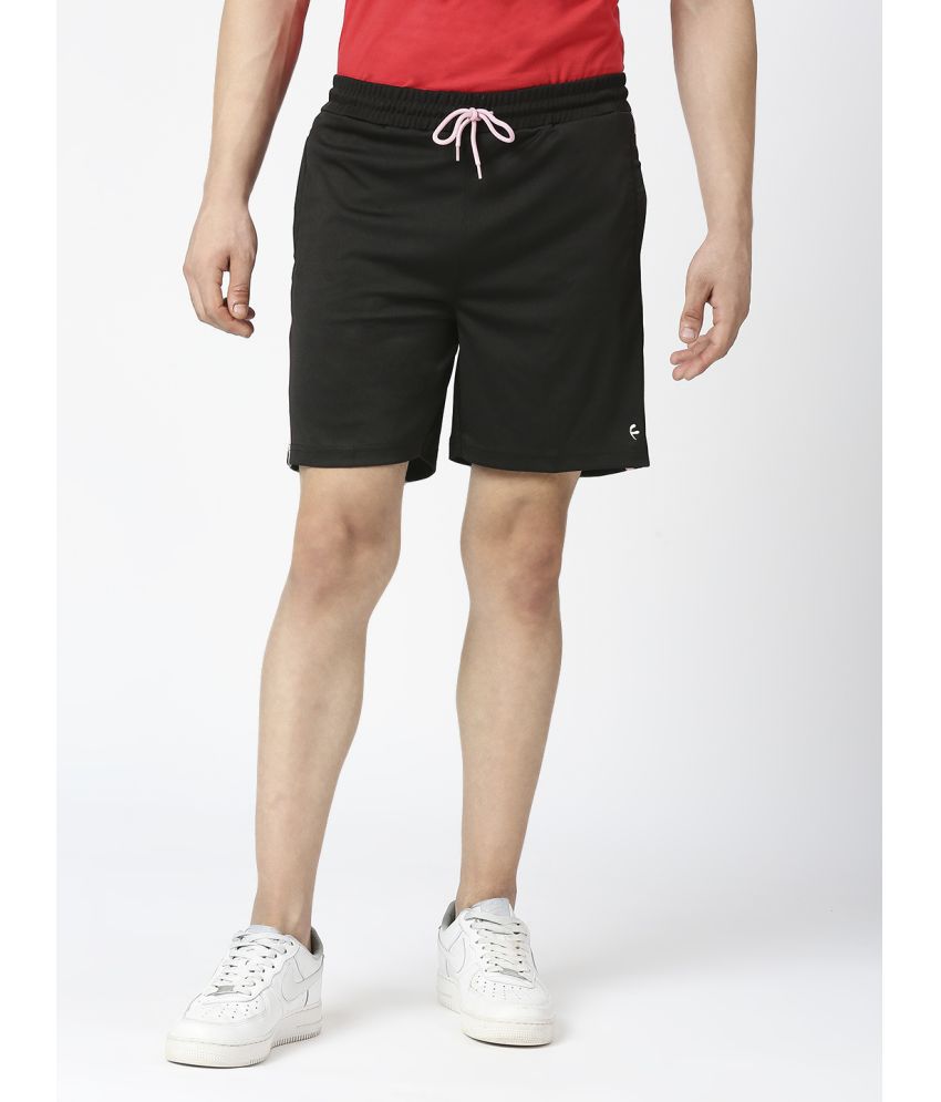     			Fitz Black Polyester Blend Men's Shorts ( Pack of 1 )