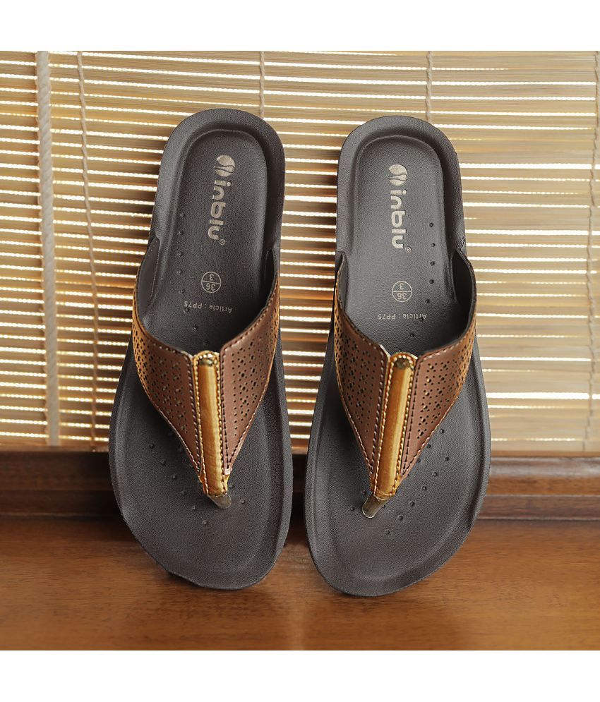     			Inblu Brown Women's Flats