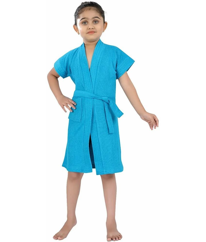     			Poorak Blue Free Size Bathrobe ( Pack of 1 )