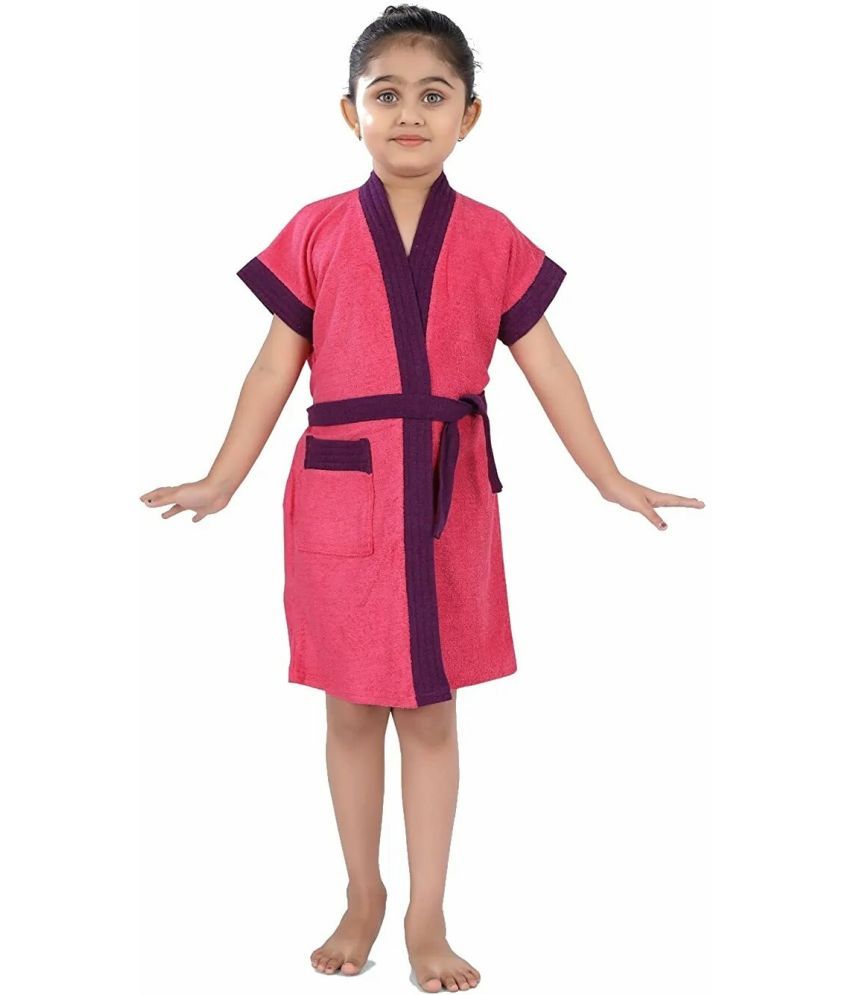     			Poorak Pink Free Size Bathrobe ( Pack of 1 )