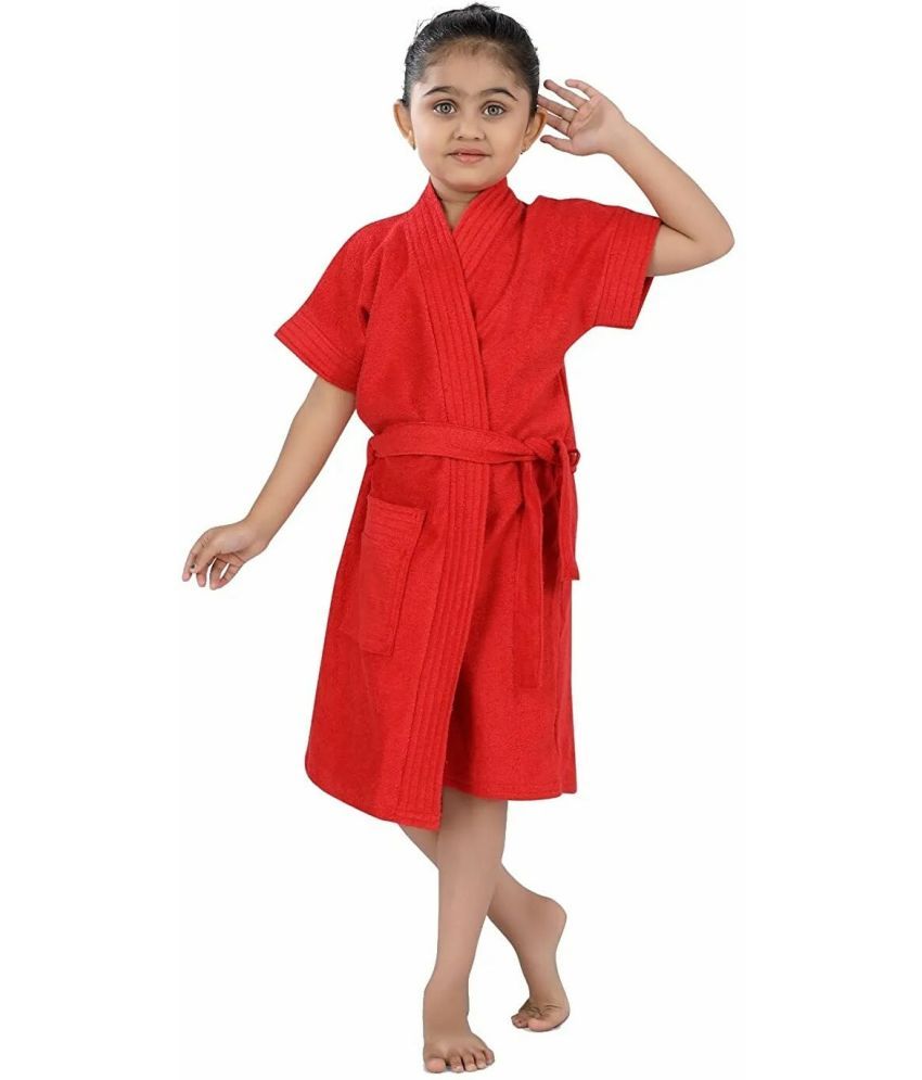     			Poorak Red Free Size Bathrobe ( Pack of 1 )