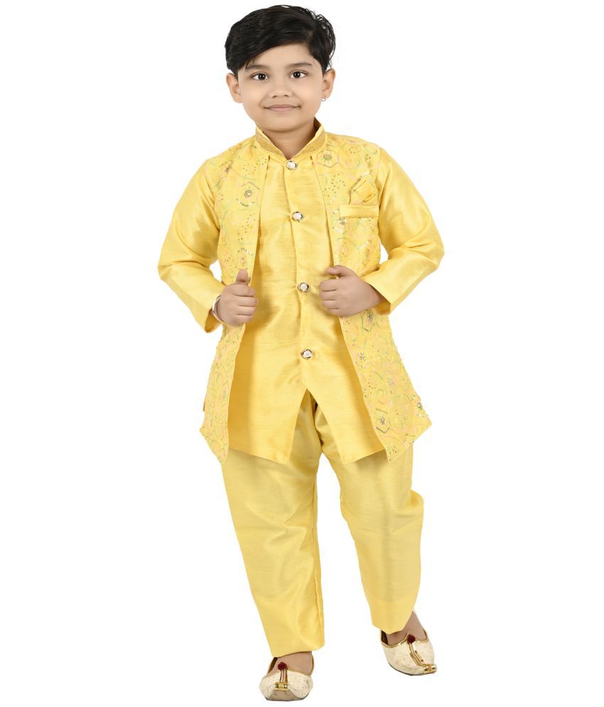     			s muktar garments Yellow Cotton Blend Boys ( Pack of 1 )