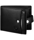 Lorenz Black 100% Leather Men's RFID Wallet ( Pack of 1 )