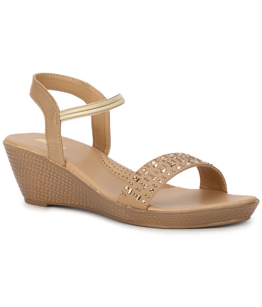     			Bata Beige Women's Sandal Heels