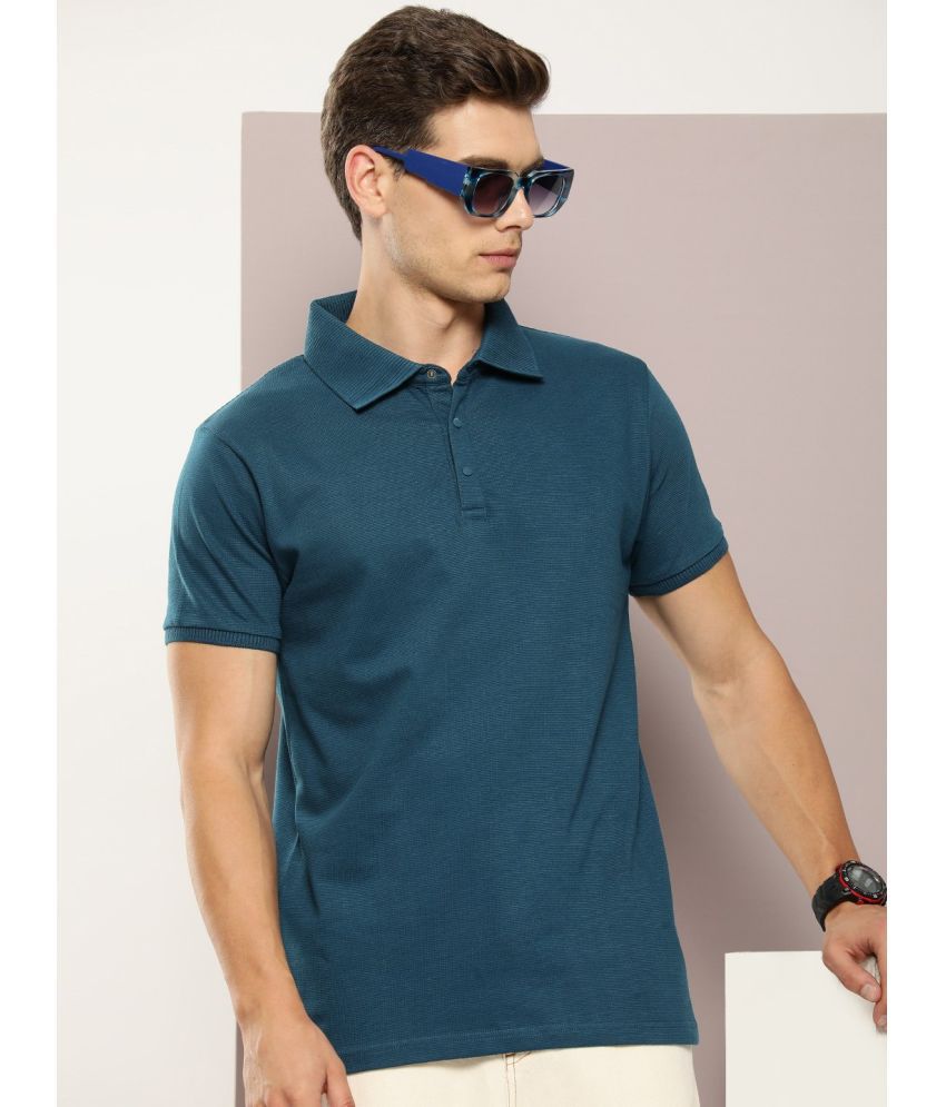     			Dillinger Cotton Regular Fit Solid Half Sleeves Men's T-Shirt - Blue ( Pack of 1 )