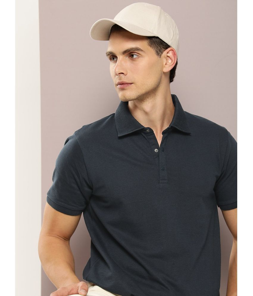     			Dillinger Cotton Regular Fit Solid Half Sleeves Men's T-Shirt - Navy ( Pack of 1 )
