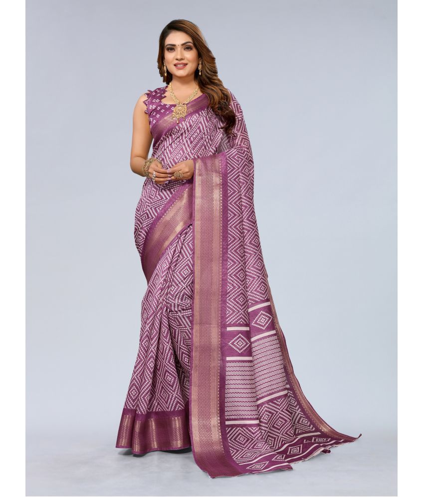     			HEMA SILK MILLS Cotton Silk Embellished Saree With Blouse Piece - Wine ( Pack of 1 )