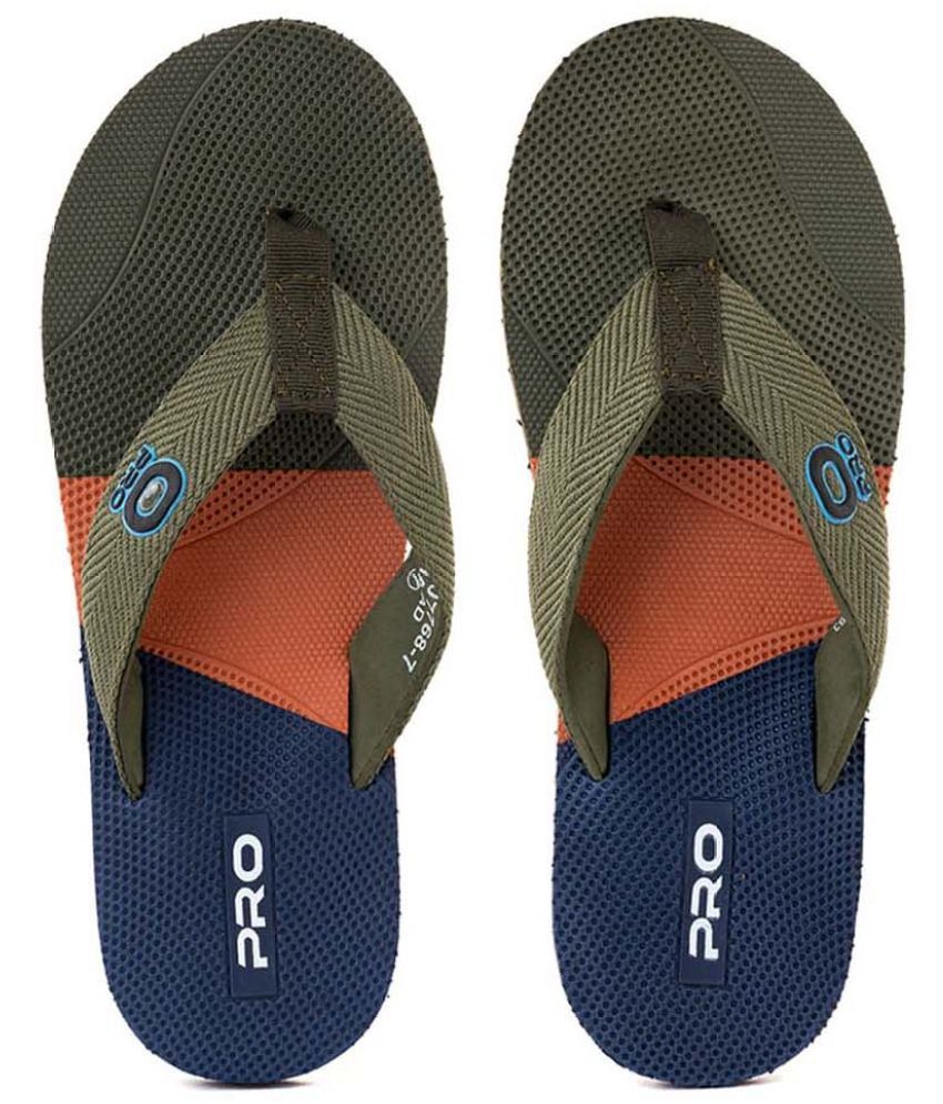     			KHADIM Olive Men's Thong Flip Flop