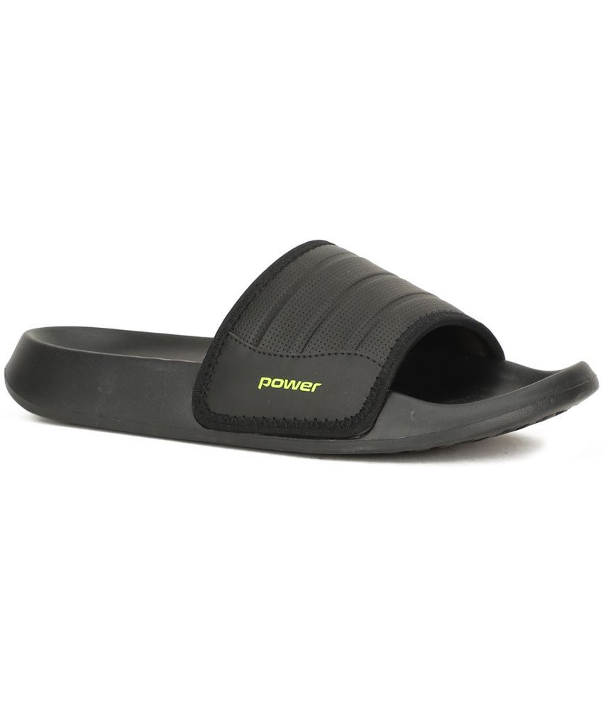     			Power Black Men's Slide Flip Flop