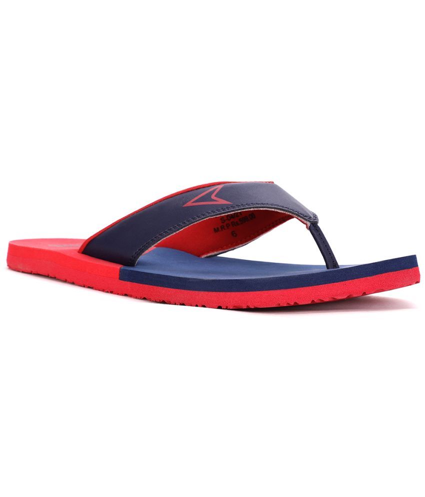     			Power Red Men's Thong Flip Flop