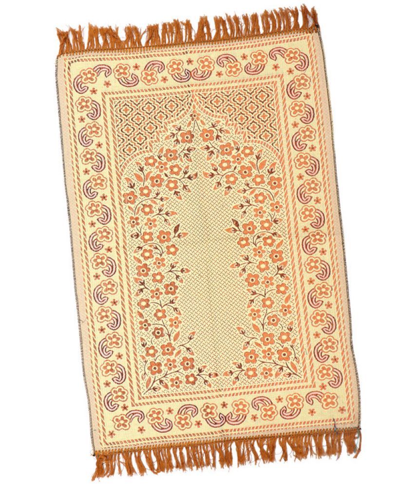     			ADIRNY Yellow Single Regular Cotton Prayer Mat ( 110 X 70 cm )