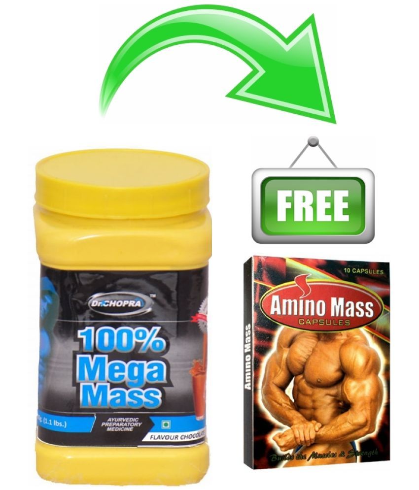     			Dr. Chopra 100% Mega Mass Powder 500gm & GG Amino Mass Capsule 10 no.s