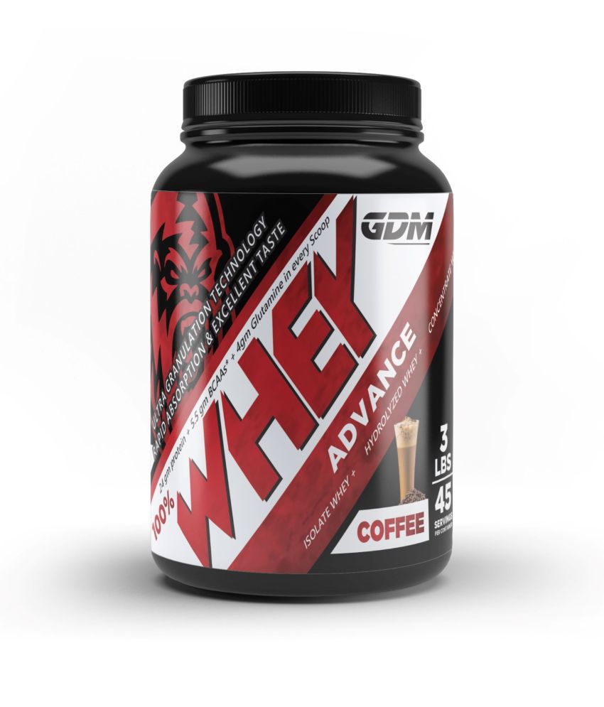     			GDM NUTRACEUTICALS LLP Advance Whey Protein Powder ( 1.375 kg , Coffee - Flavour )