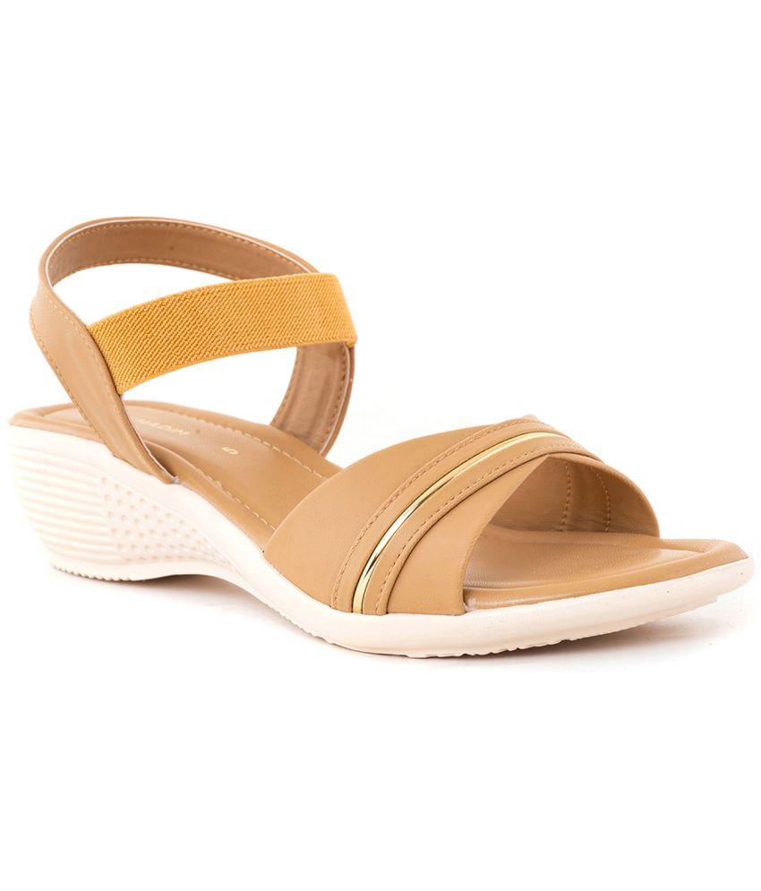     			KHADIM Beige Women's Sandal Heels