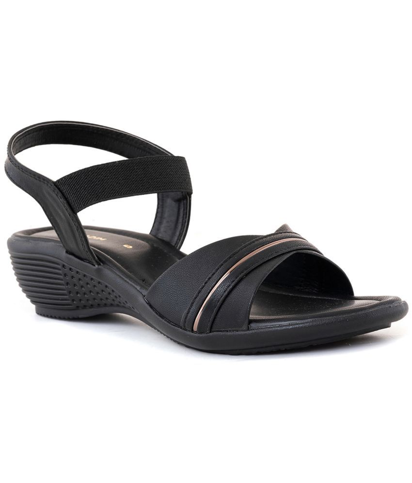     			KHADIM Black Women's Sandal Heels