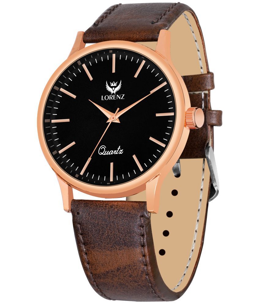     			Lorenz Brown Leather Analog Men's Watch