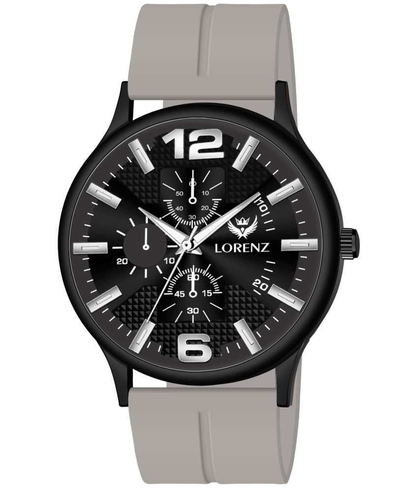     			Lorenz Light Grey Silicon Analog Men's Watch