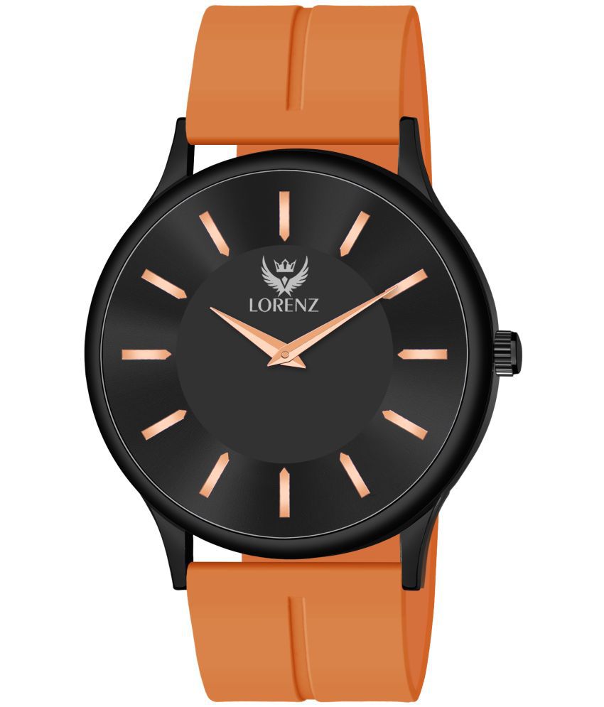     			Lorenz Orange Silicon Analog Men's Watch