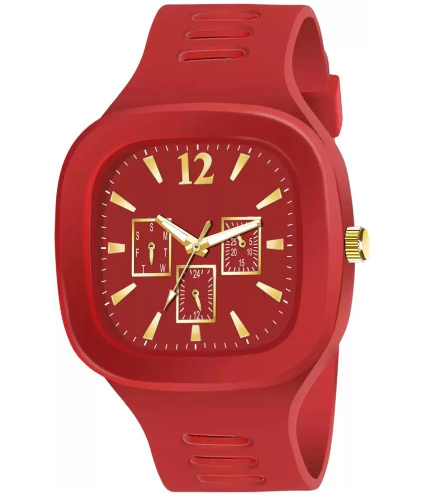     			Lorenz Red Silicon Analog Men's Watch