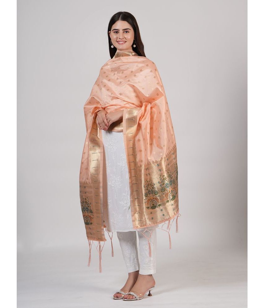     			MUFFLY Multicoloured Silk Blend Women's Dupatta - ( Pack of 1 )