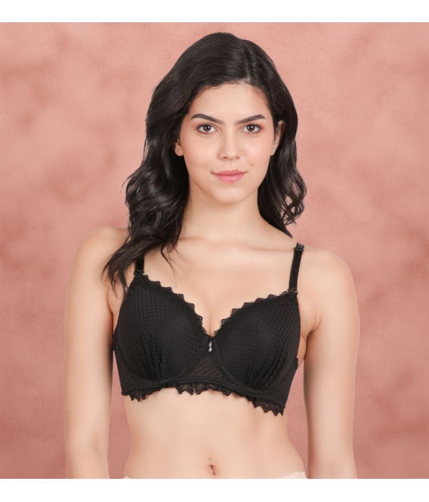     			Susie Black Lace Lightly Padded Women's Push Up Bra ( Pack of 1 )