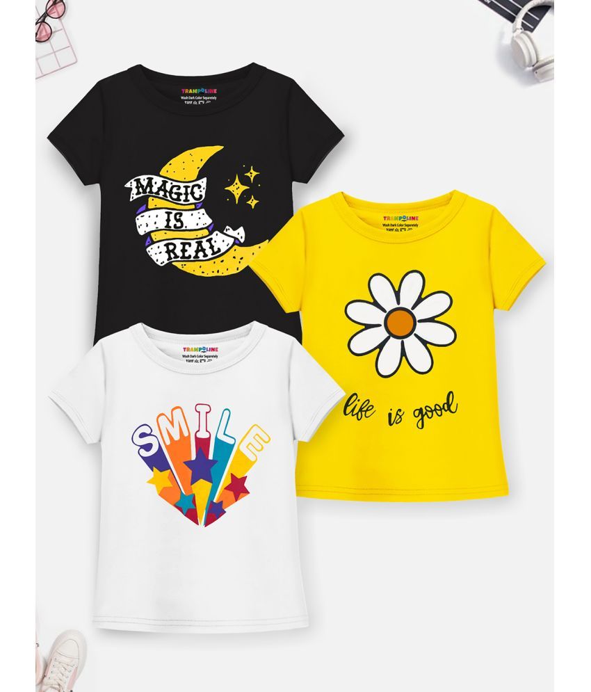     			Trampoline Pack of 3 Girls Cotton Blend T-Shirt ( Multicolor4 )