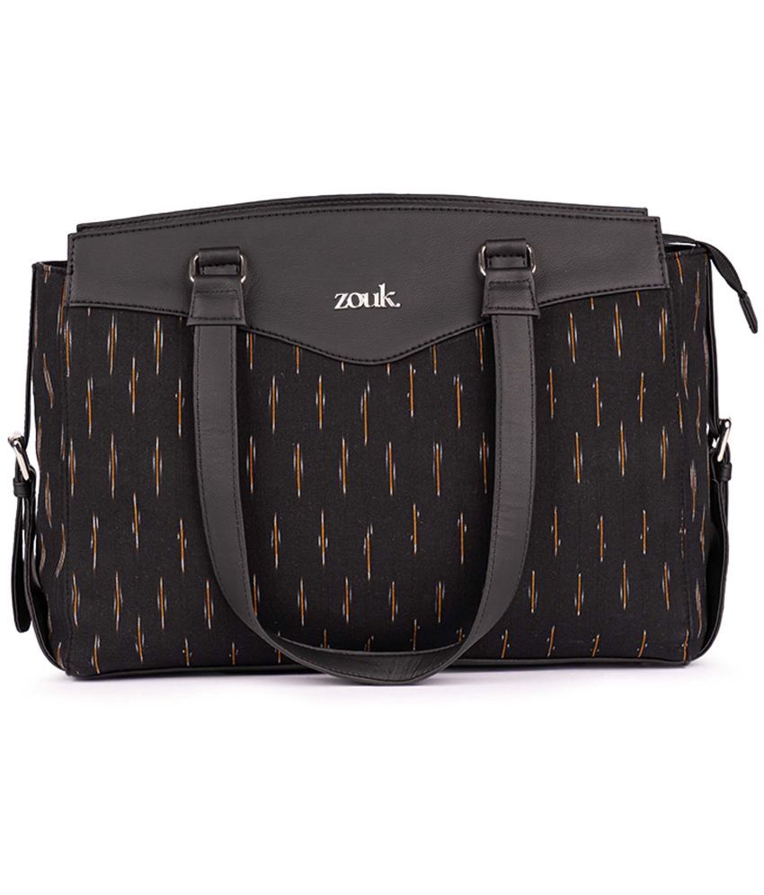     			Zouk Black Jute Shoulder Bag