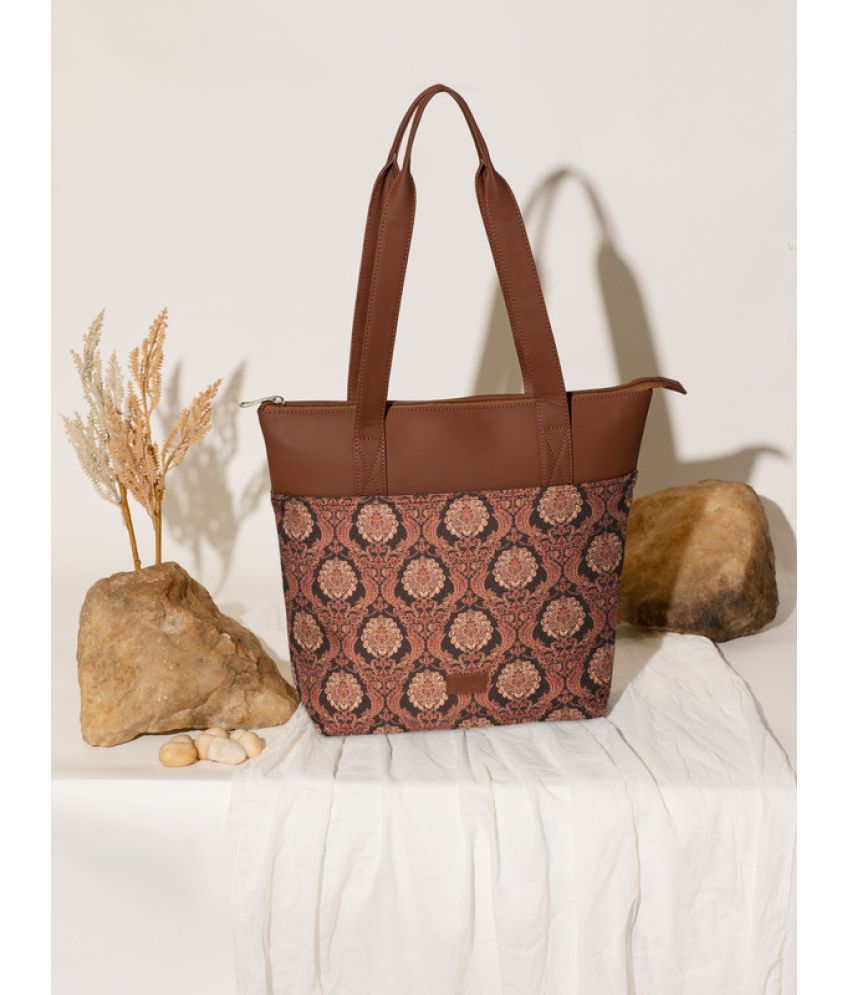     			Zouk Brown Jute Tote Bag