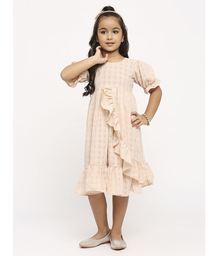     			gufrina Beige Polyester Girls Fit And Flare Dress ( Pack of 1 )