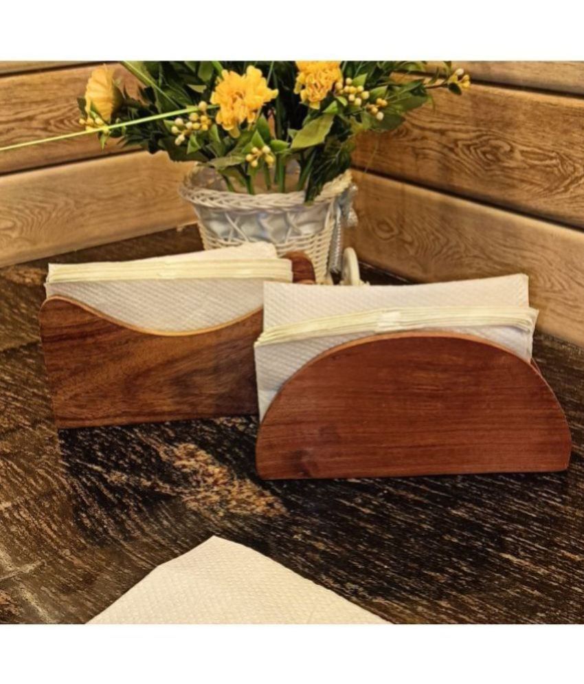     			ANYAA AFROZ Set of 2 Wood Napkin