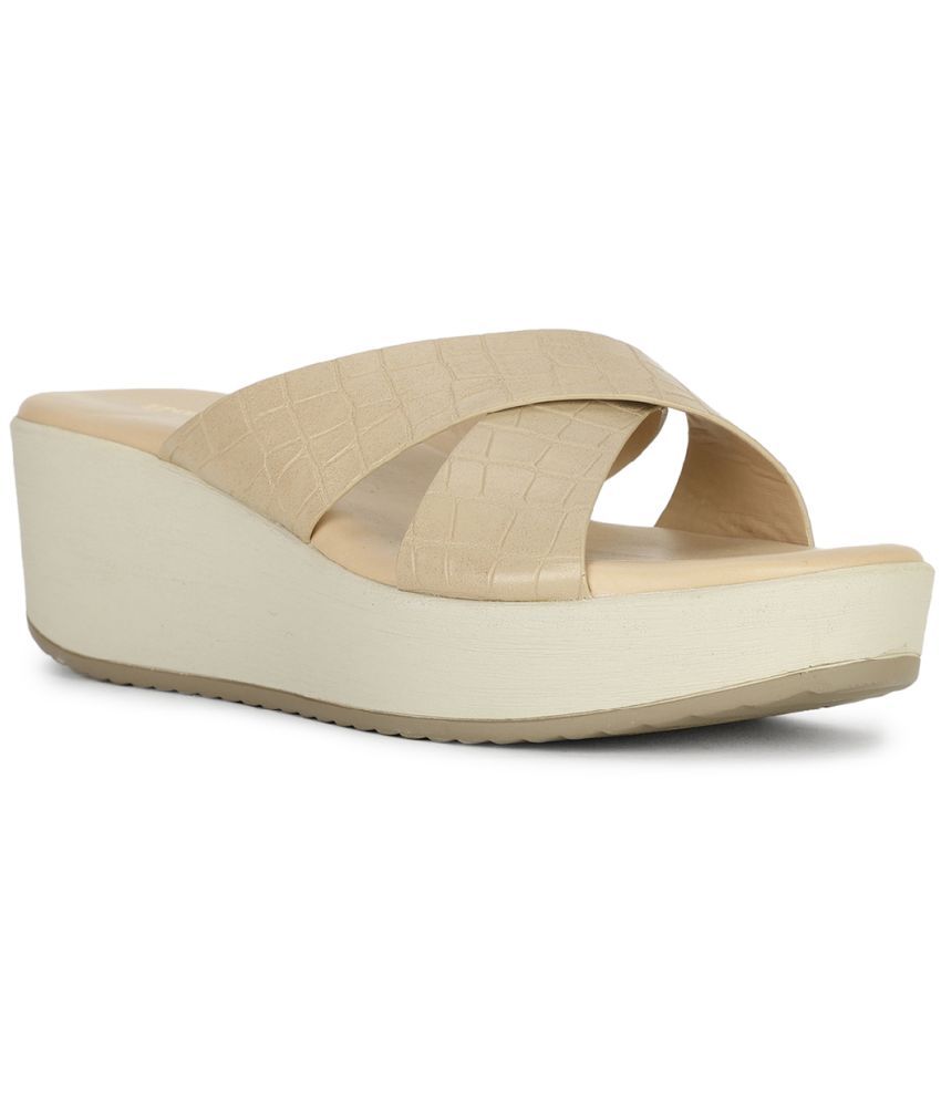     			Bata Beige Women's Slip On Heels