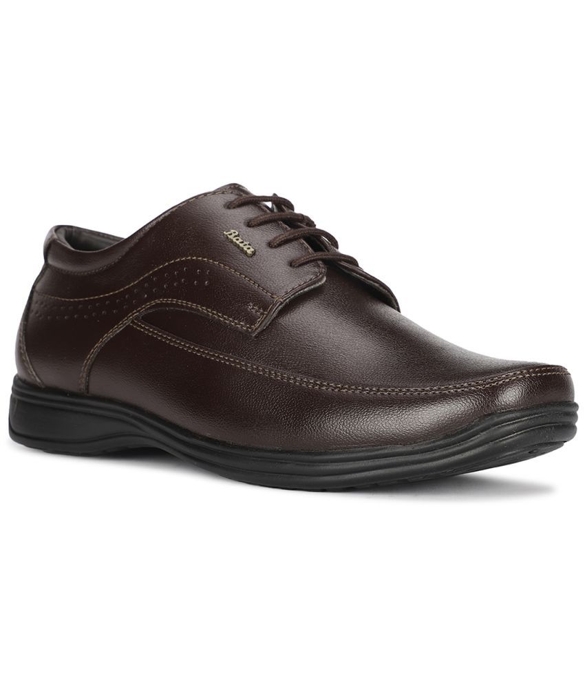     			Bata Brown Men's Derby Formal Shoes