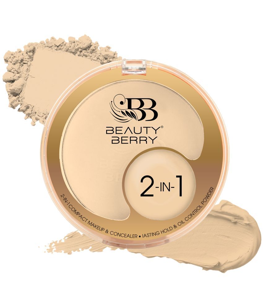     			Beauty Berry Compact Concealer or Highlighter Finishing Powder Fair 12g, (Shade - 02)