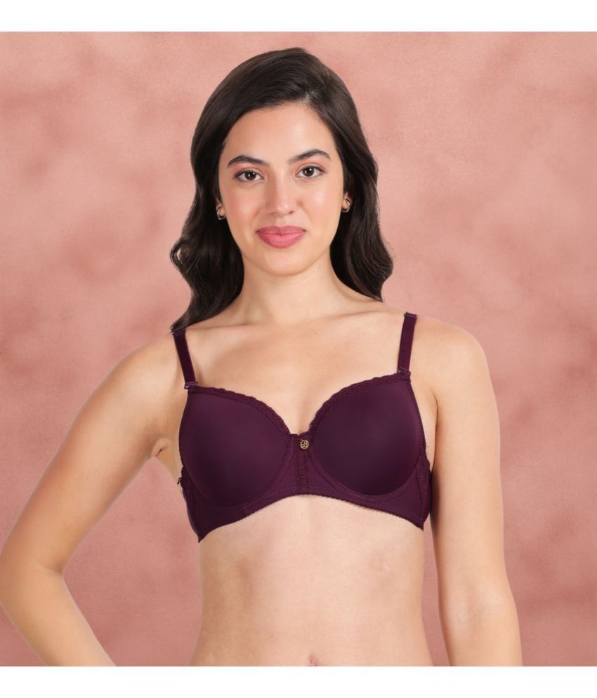     			Susie Purple Nylon Lightly Padded Women's T-Shirt Bra ( Pack of 1 )