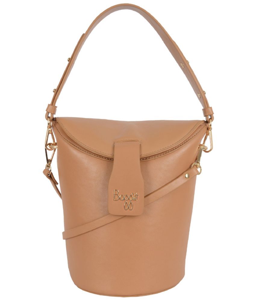     			Baggit Beige PU Sling Bag