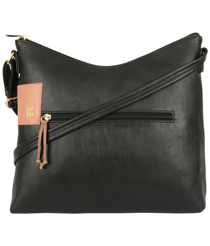     			Baggit Black PU Hobo Bag