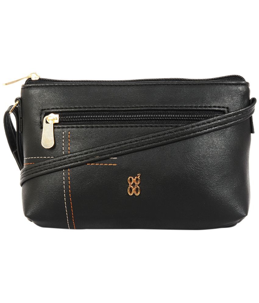     			Baggit Black PU Satchel Bag