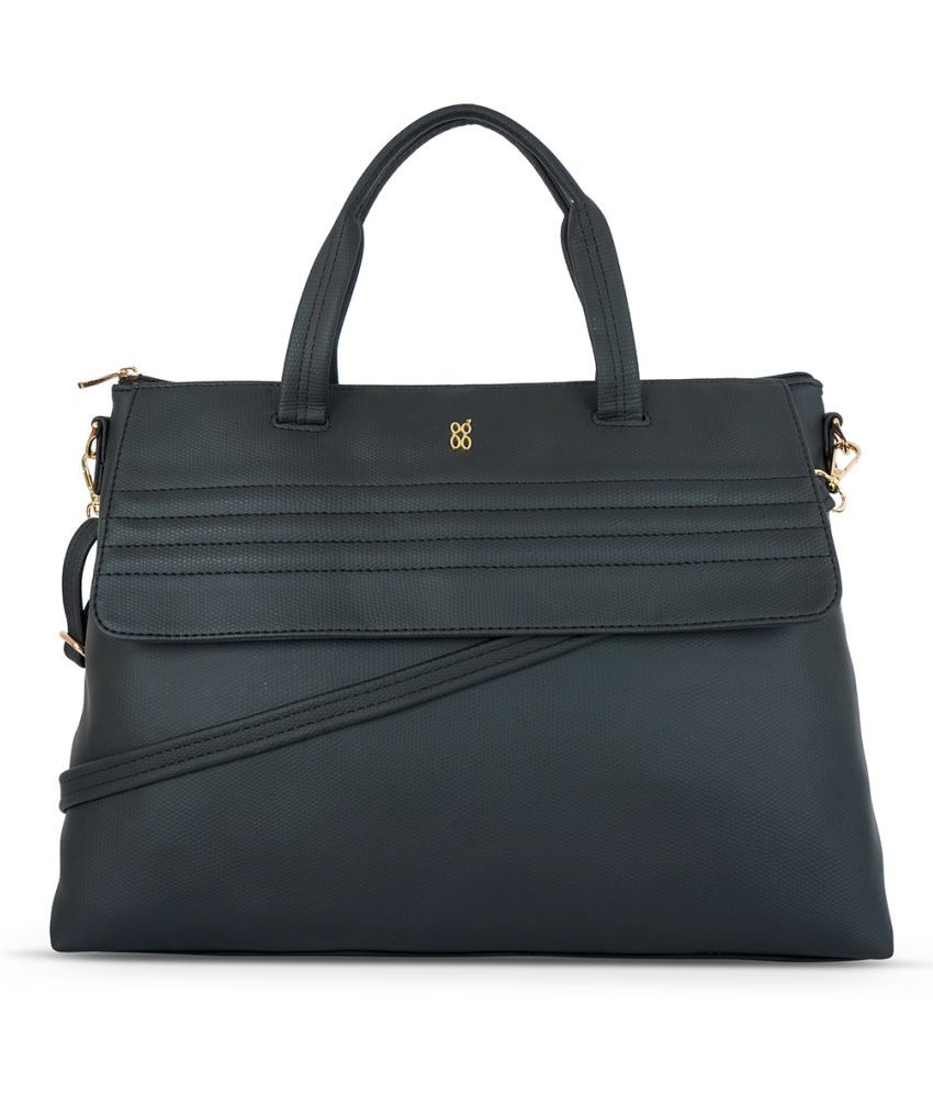     			Baggit Black PU Satchel Bag