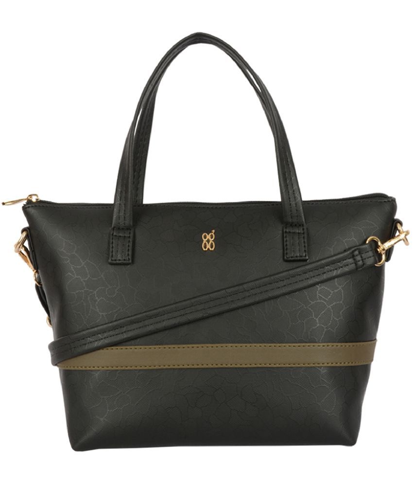     			Baggit Black PU Tote Bag