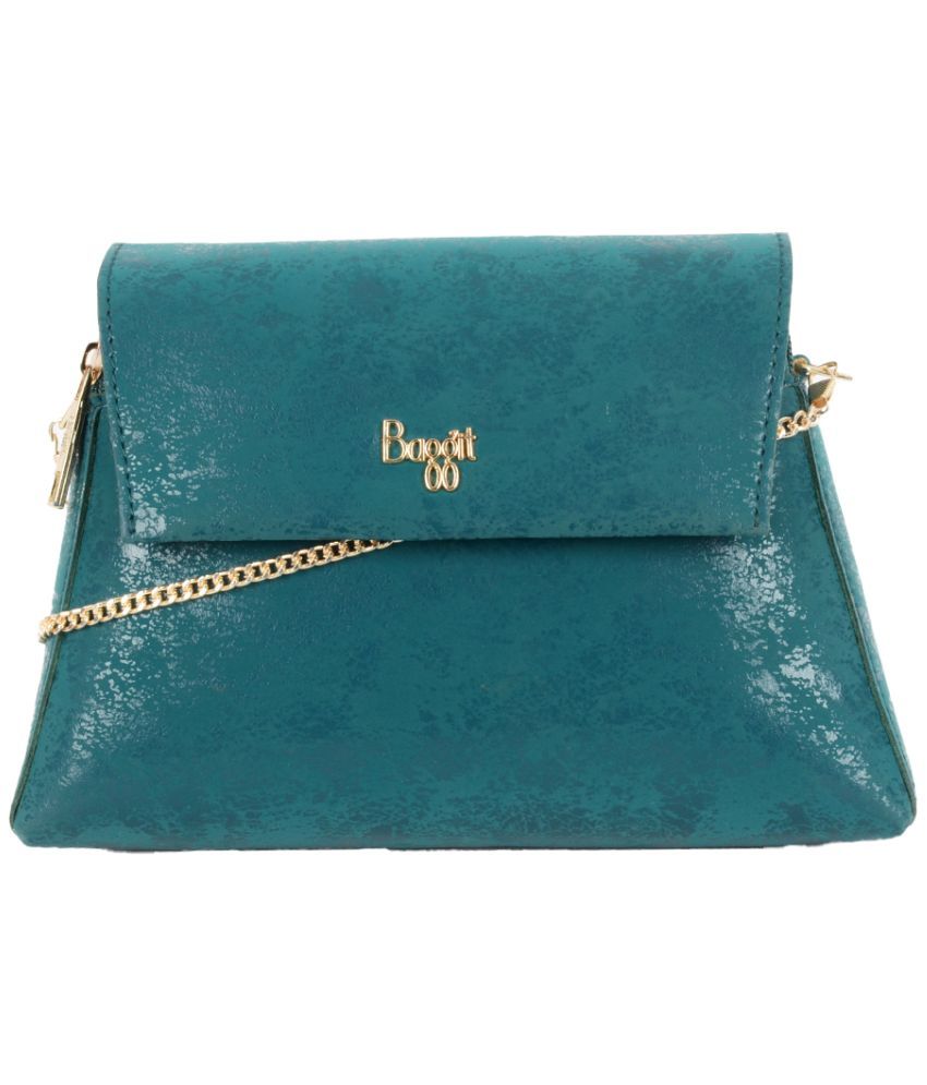     			Baggit Green PU Handheld