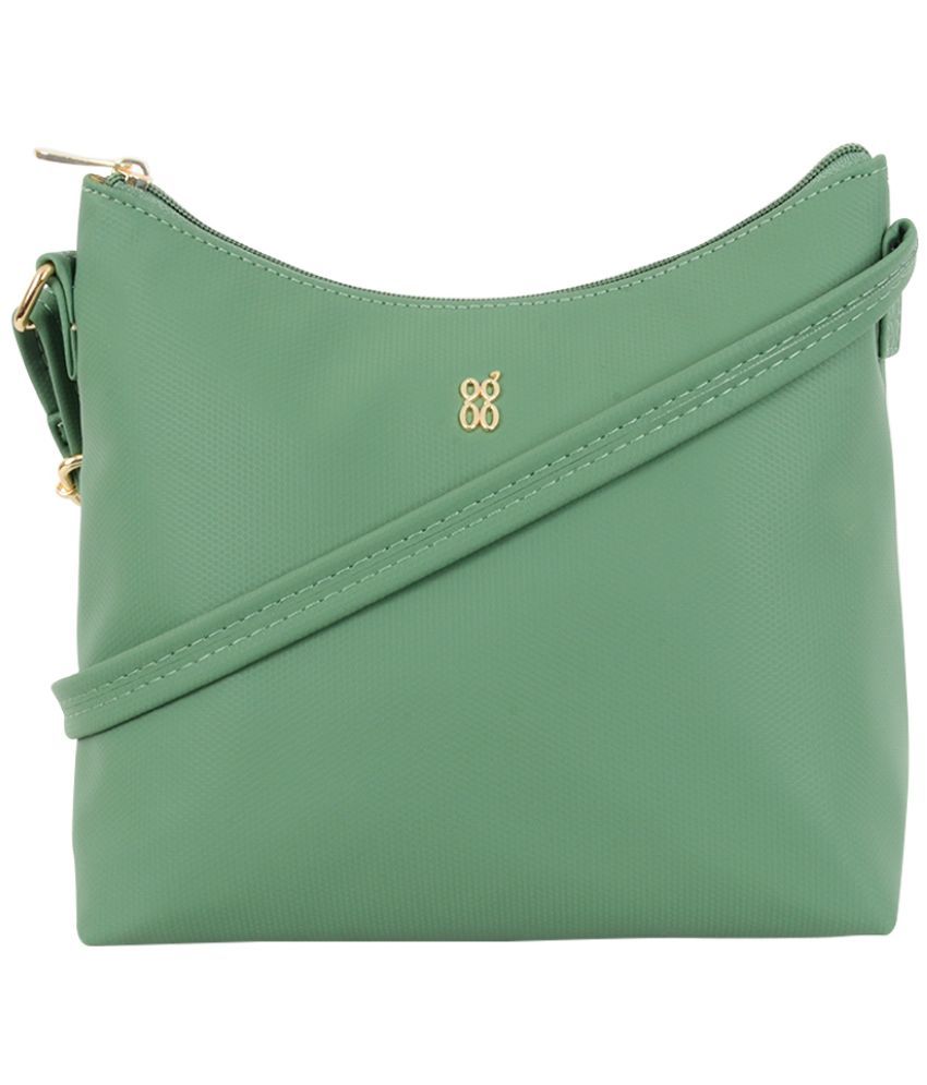     			Baggit Green PU Hobo Bag