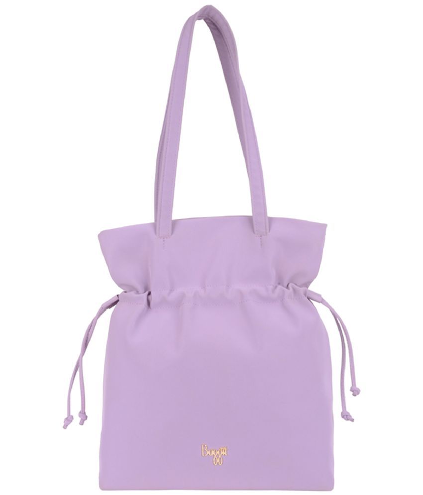     			Baggit Pink PU Tote Bag