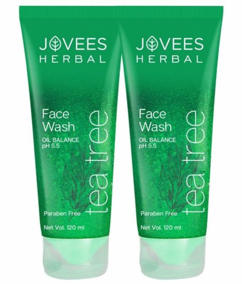     			Jovees Herbal Tea Tree Oil Control Face Wash For Oily & Acne Prone Skin 120ml (Pack of 2)