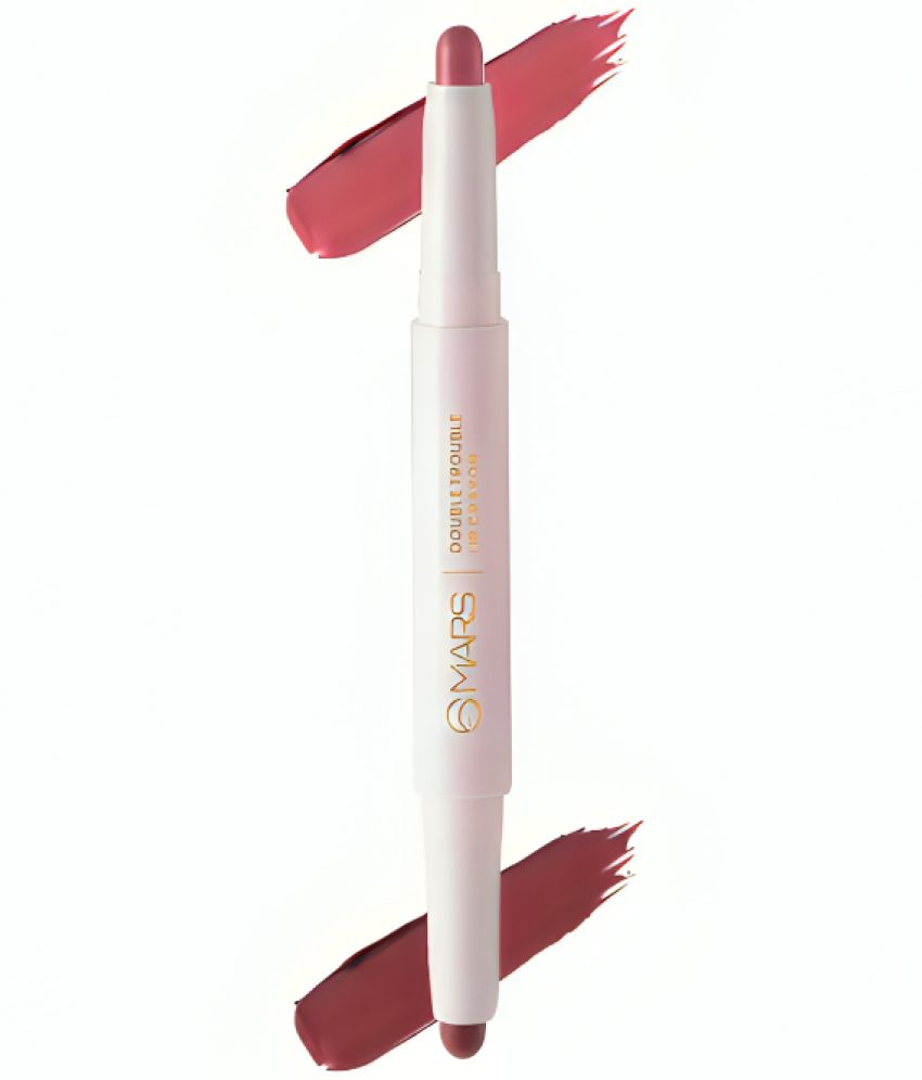     			MARS Double Trouble 2-in-1 Retractable Lip Crayon | Long Lasting Lipstick | Shade-08 (Pink Rose)